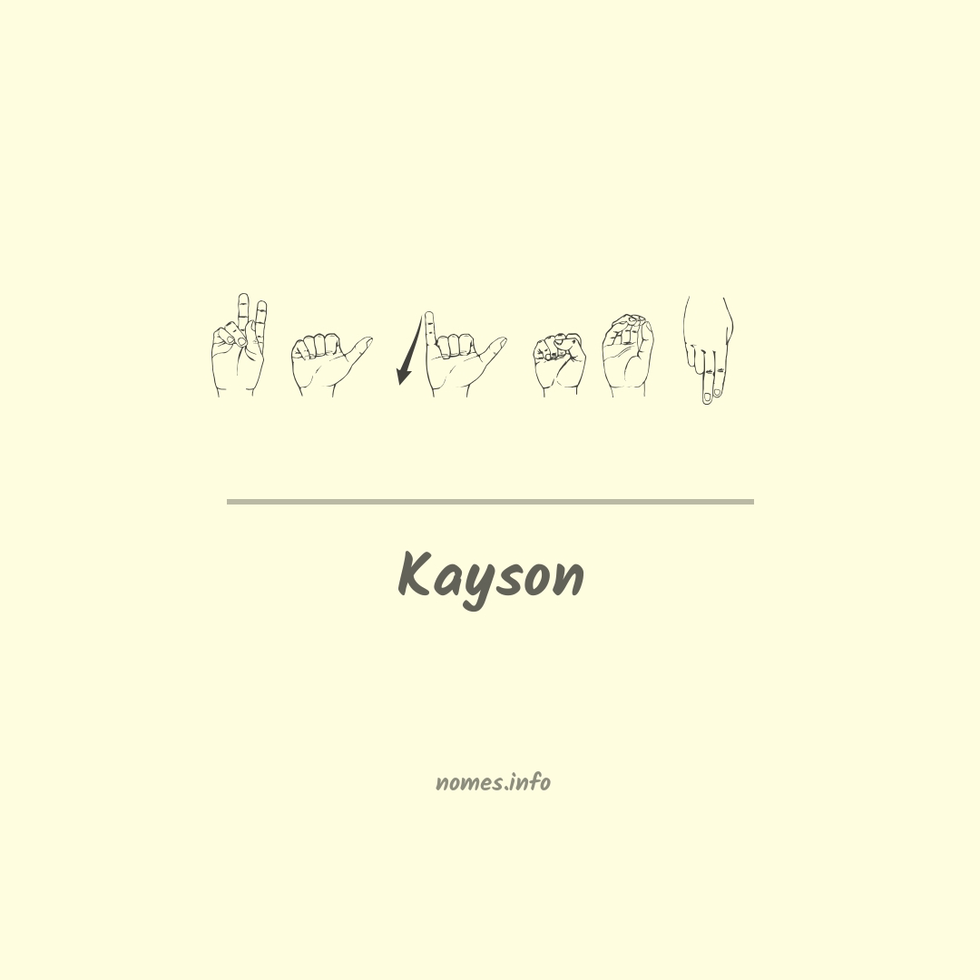 Kayson em Libras