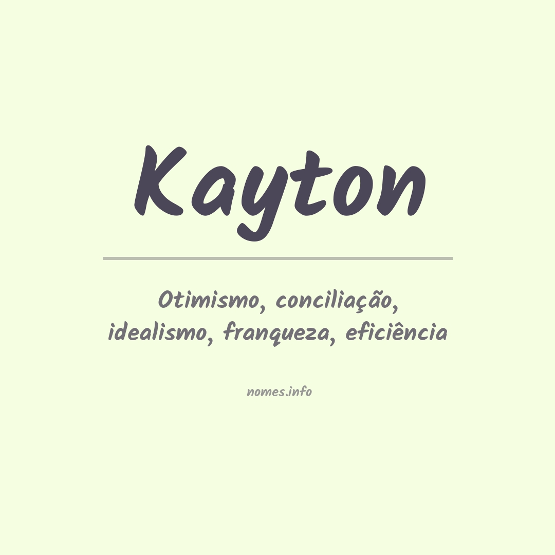 Significado do nome Kayton