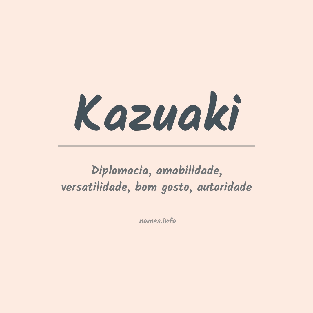 Significado do nome Kazuaki