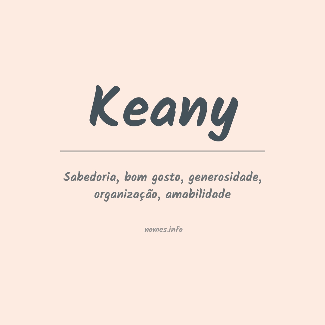 Significado do nome Keany