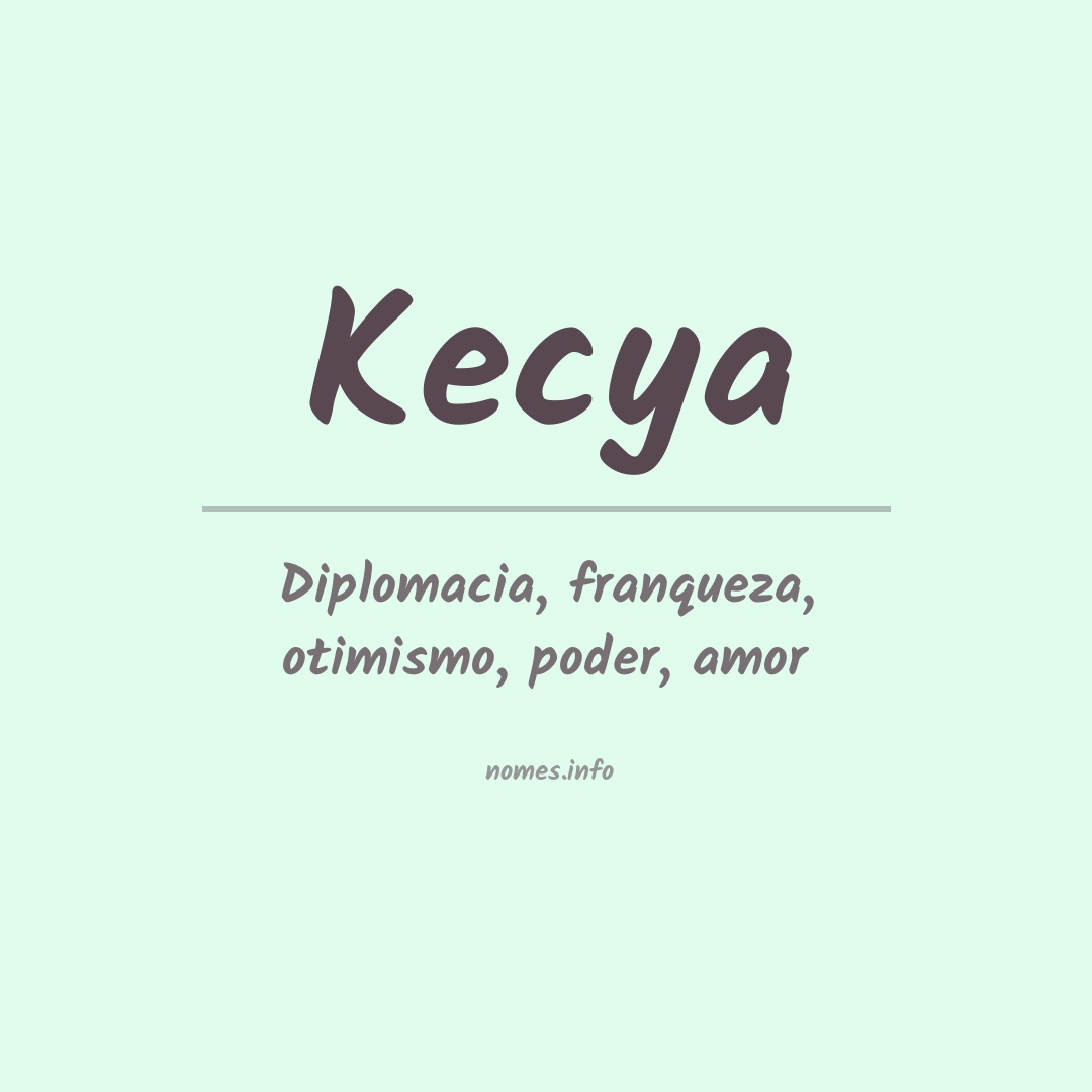 Significado do nome Kecya