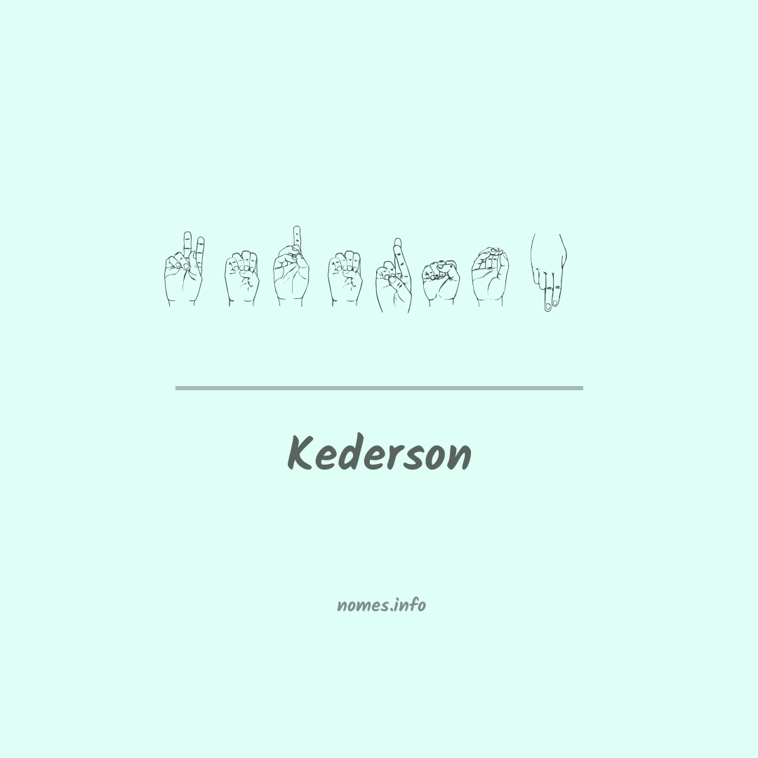 Kederson em Libras