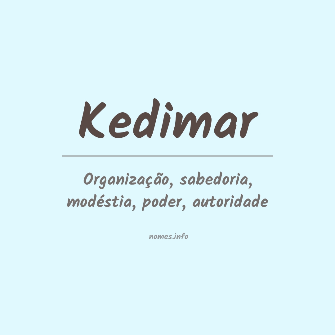 Significado do nome Kedimar