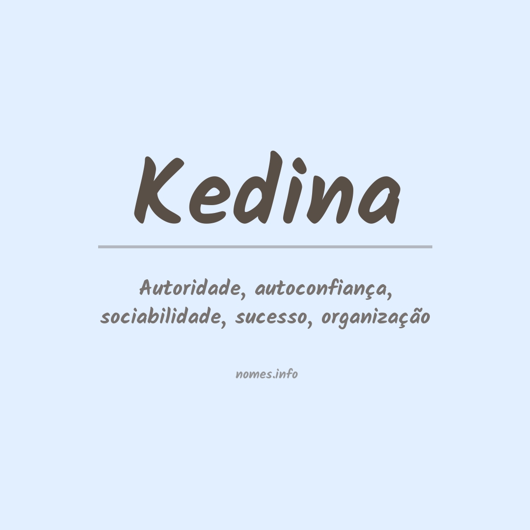 Significado do nome Kedina