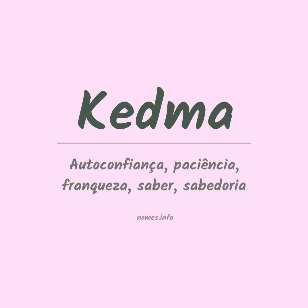 Significado do nome Kedma