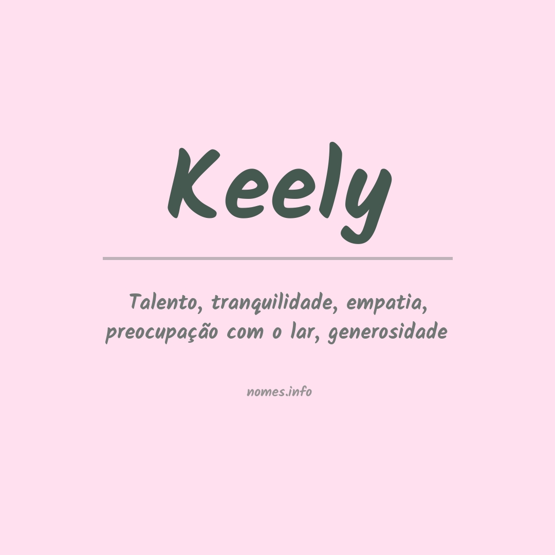 Significado do nome Keely