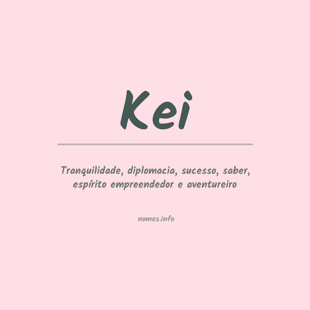 Significado do nome Kei