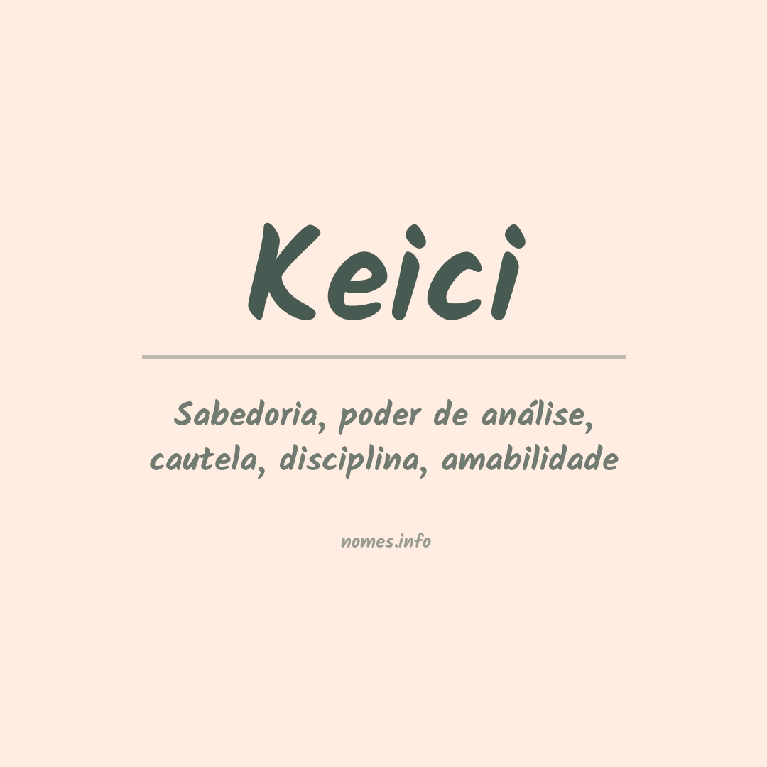 Significado do nome Keici