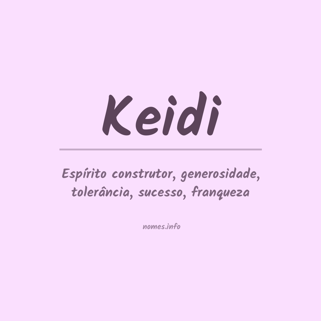 Significado do nome Keidi