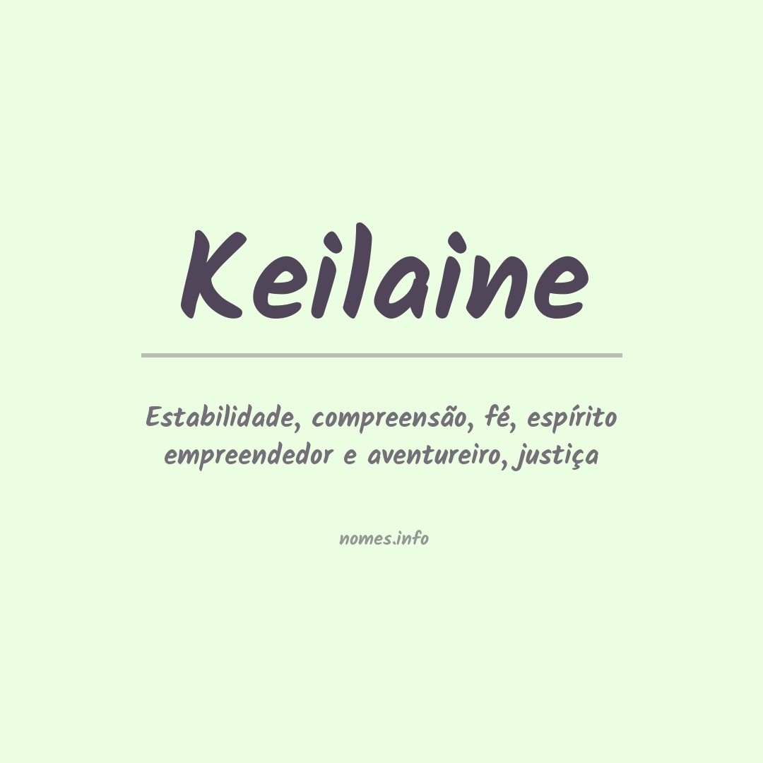 Significado do nome Keilaine