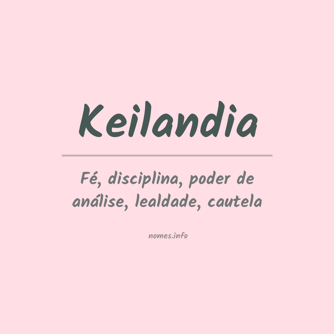 Significado do nome Keilandia