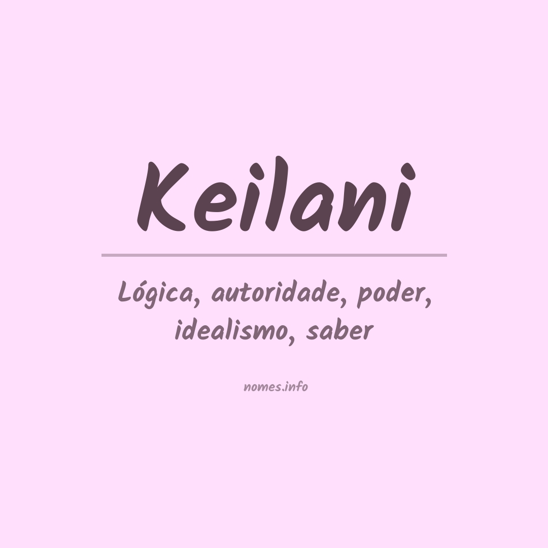 Significado de keilani