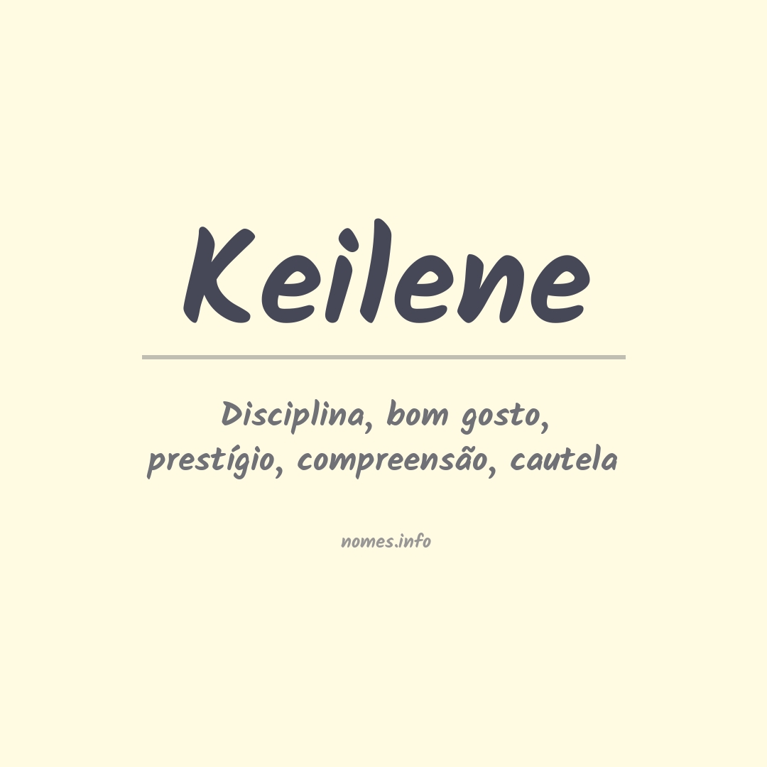 Significado do nome Keilene
