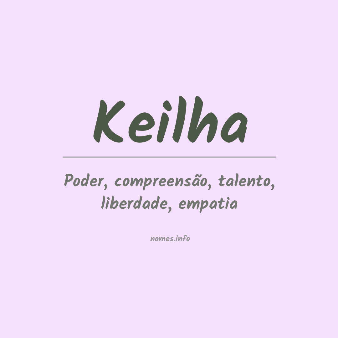 Significado do nome Keilha