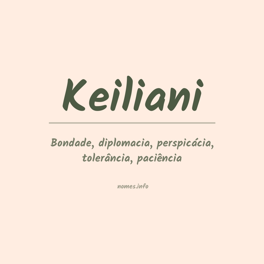 Significado do nome Keiliani