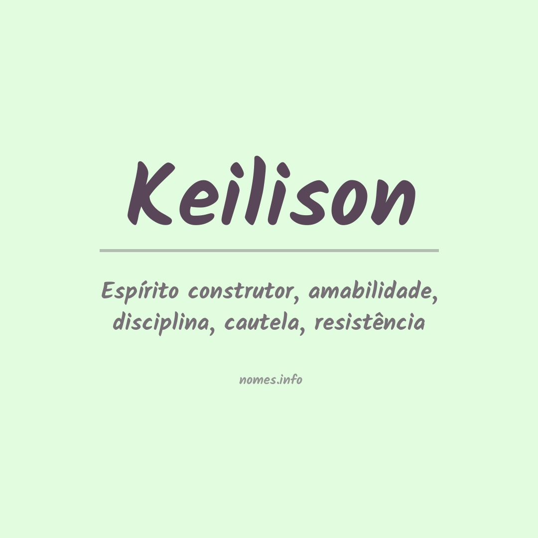 Significado do nome Keilison