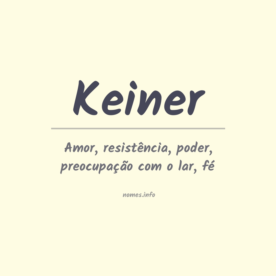 Significado do nome Keiner