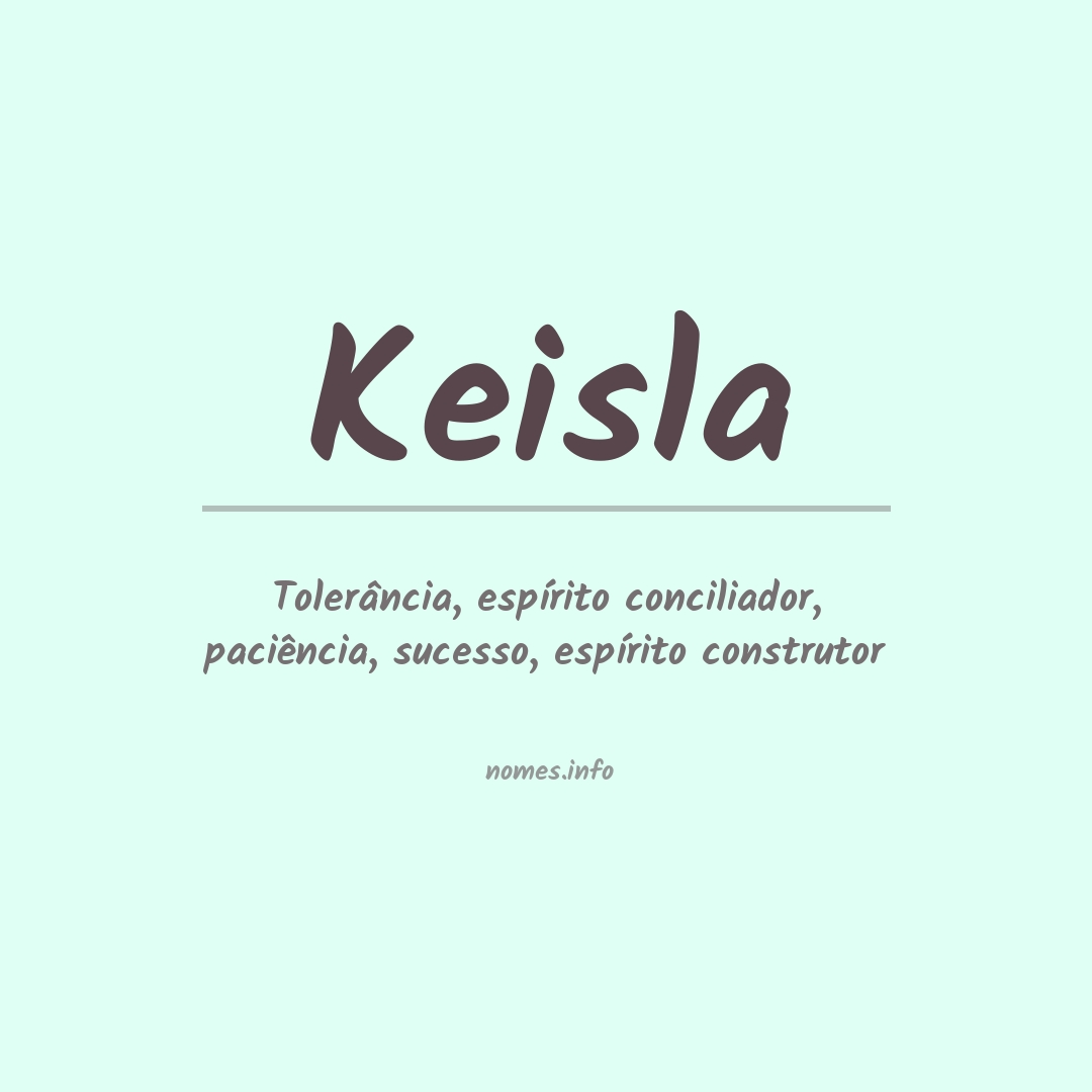 Significado do nome Keisla