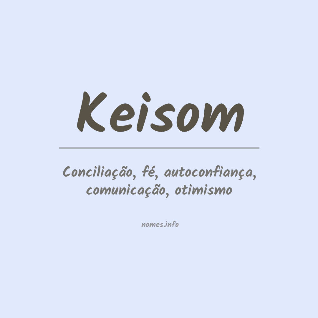 Significado do nome Keisom