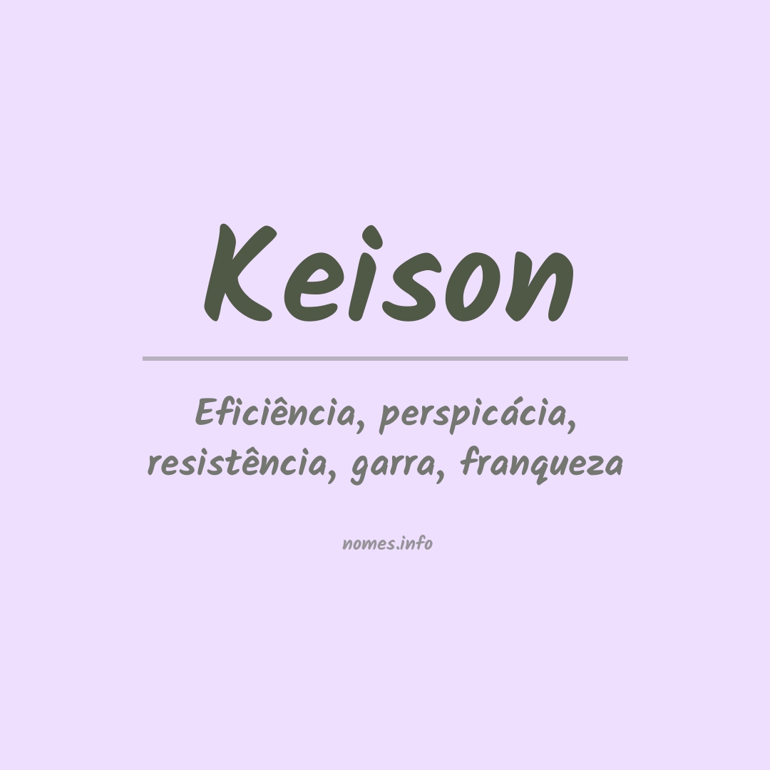 Significado do nome Keison