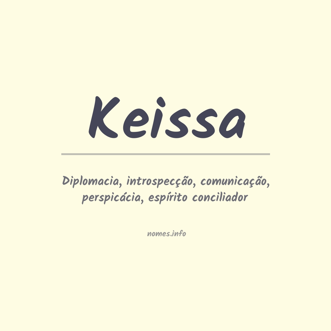 Significado do nome Keissa