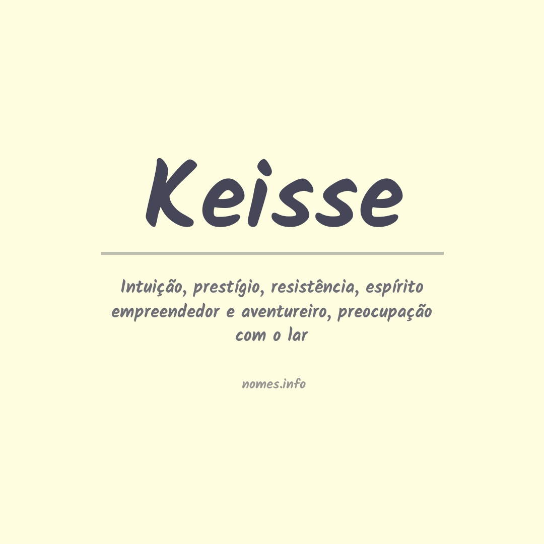 Significado do nome Keisse