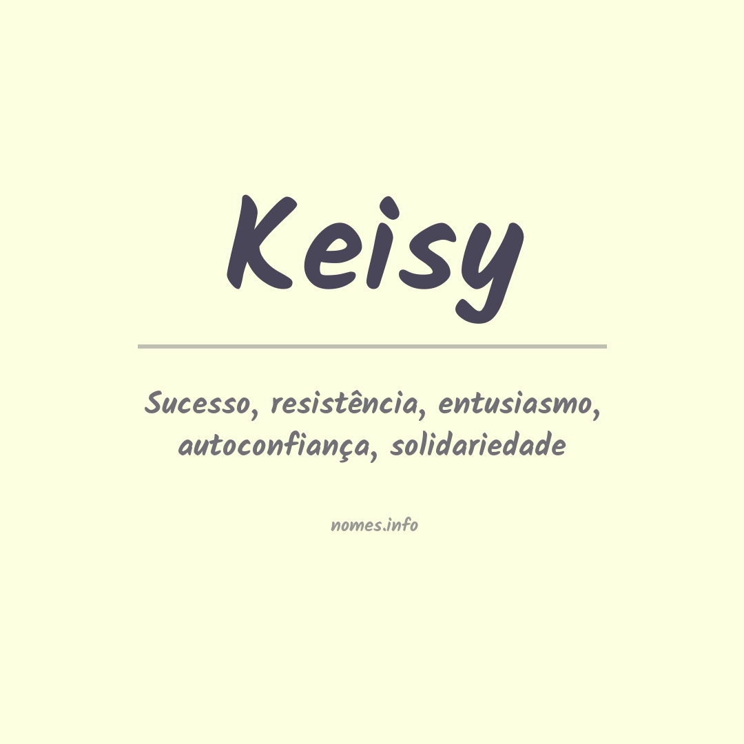 Significado do nome Keisy