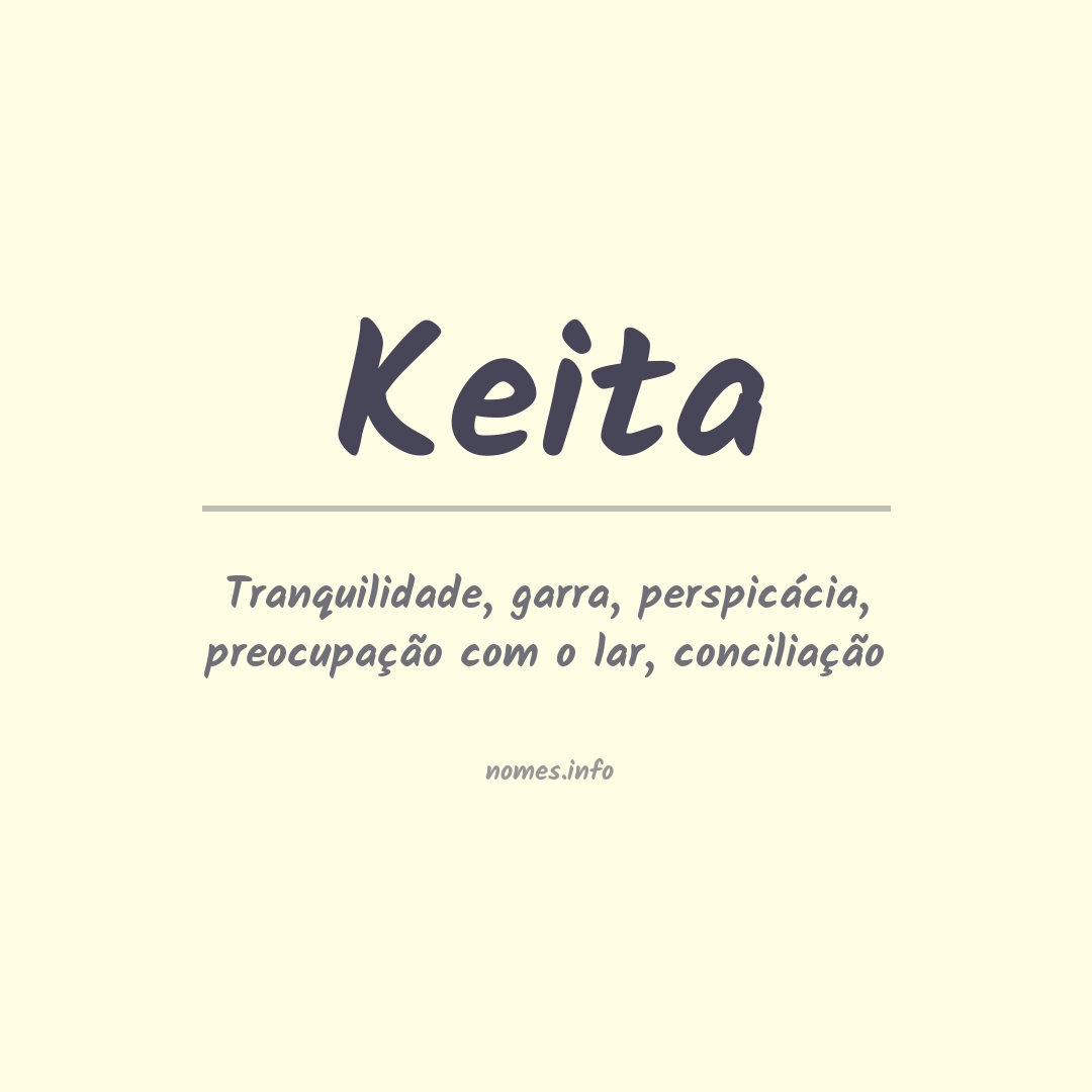 Significado do nome Keita