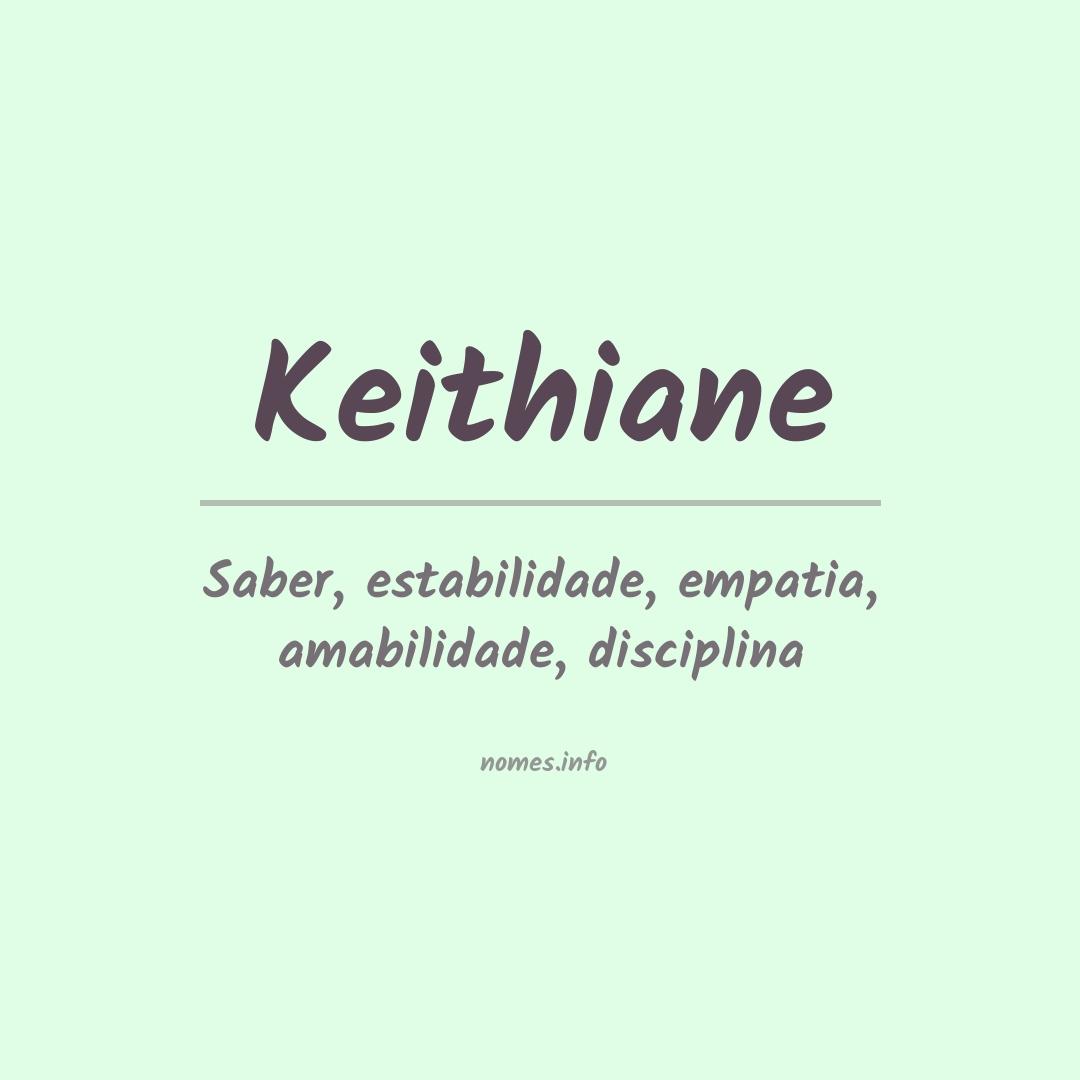 Significado do nome Keithiane