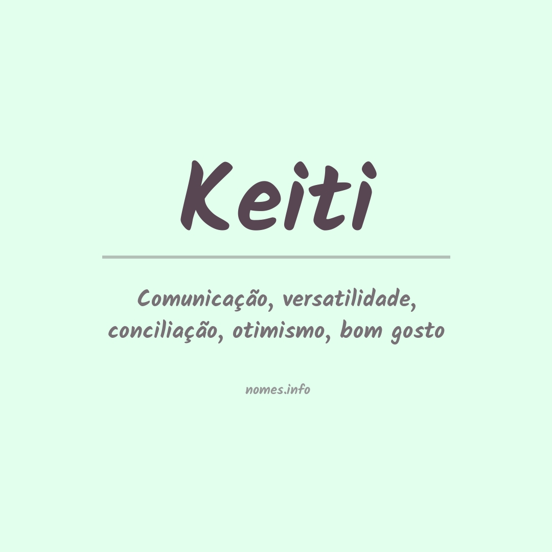 Significado do nome Keiti