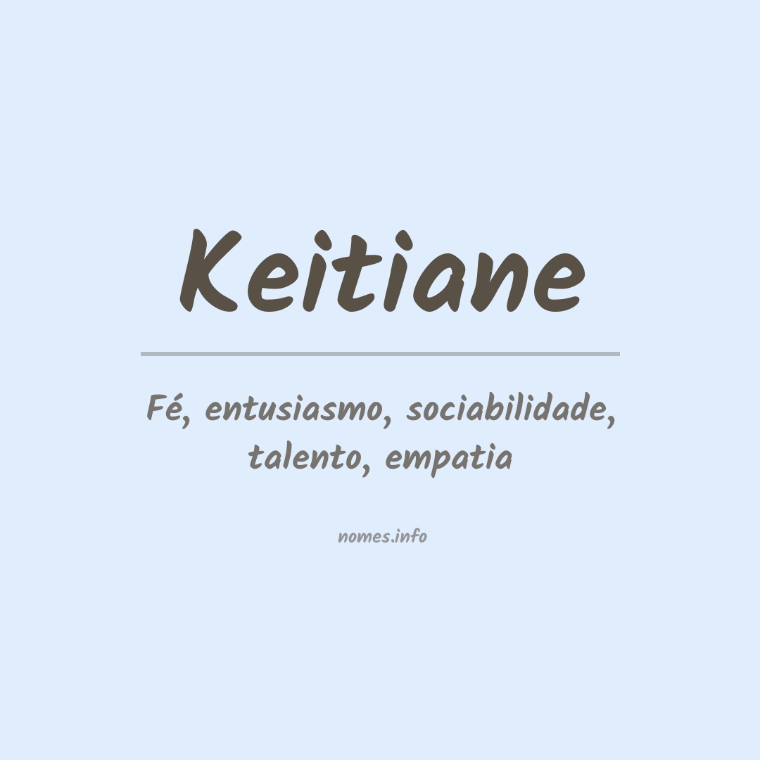 Significado do nome Keitiane