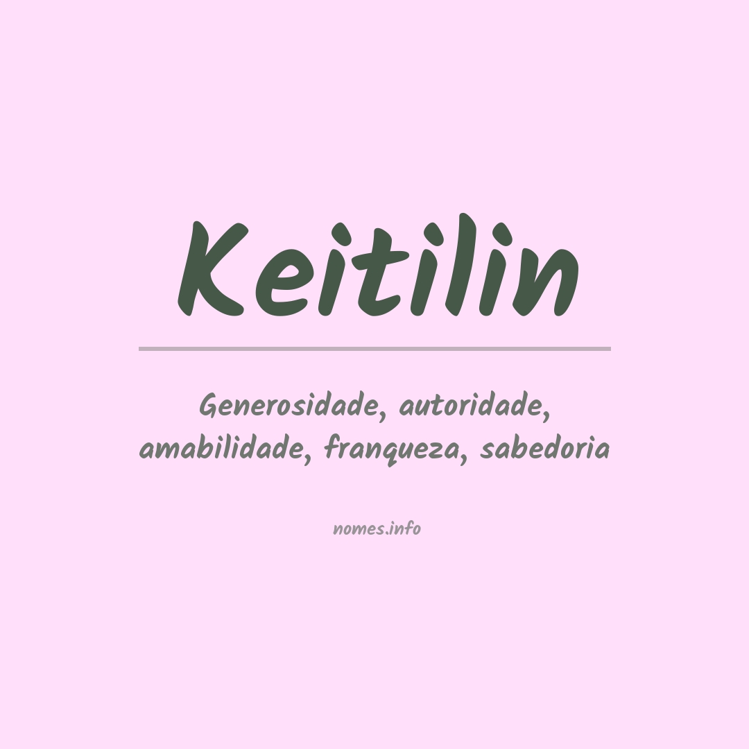 Significado do nome Keitilin