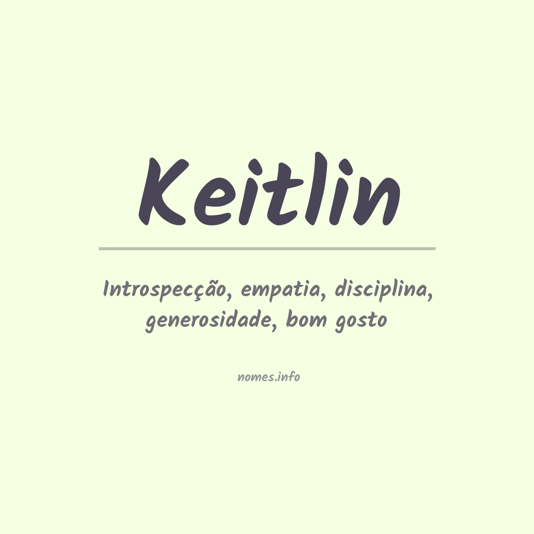 Significado do nome Keitlin