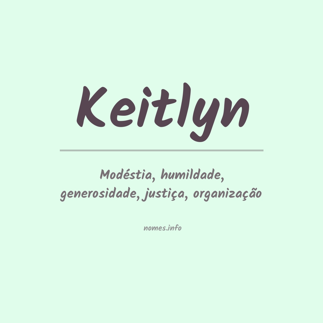 Significado do nome Keitlyn