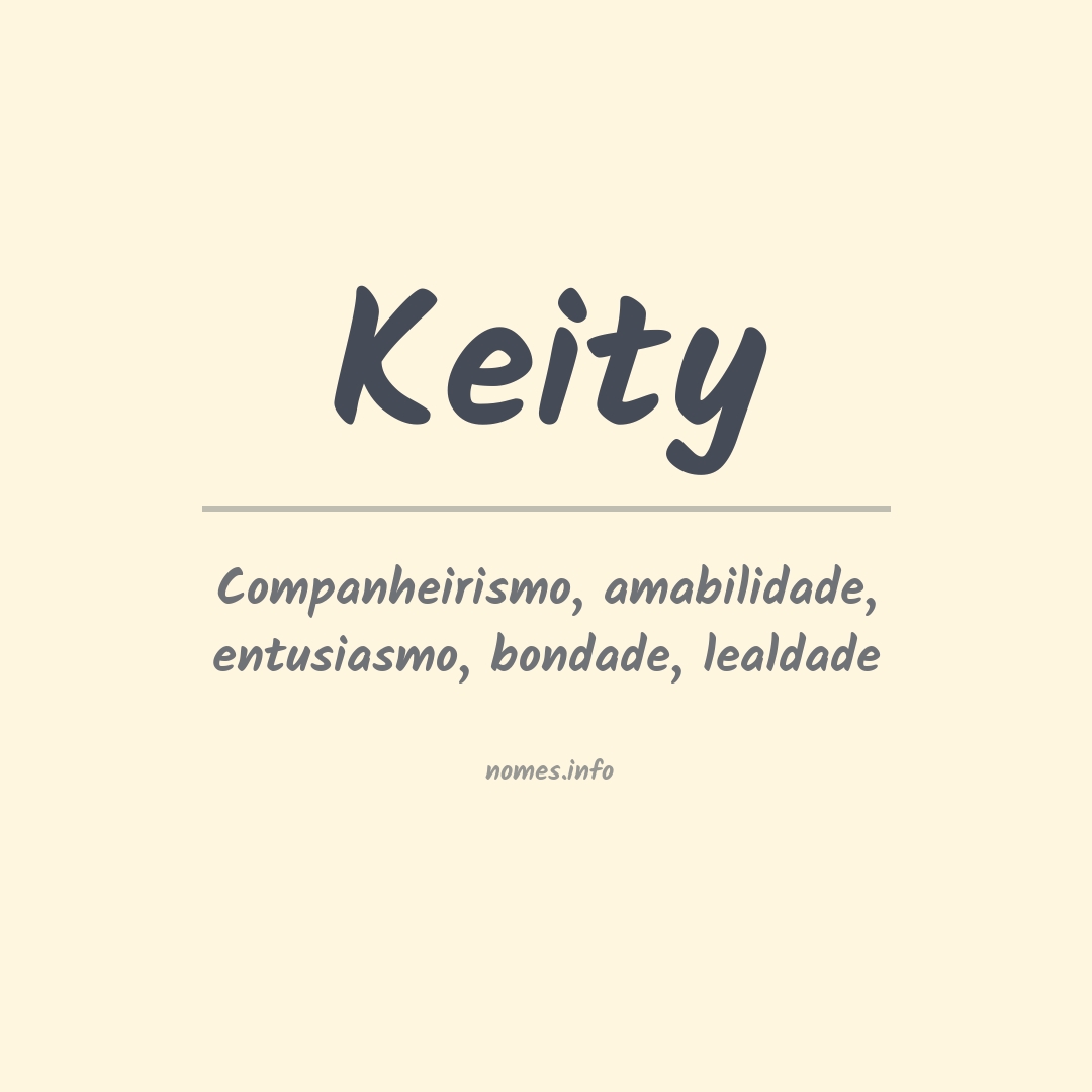 Significado do nome Keity
