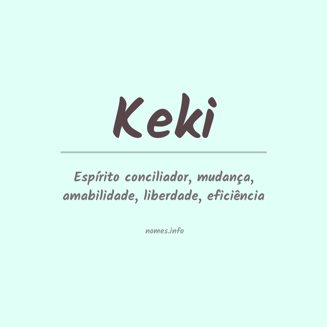 Significado do nome Keki