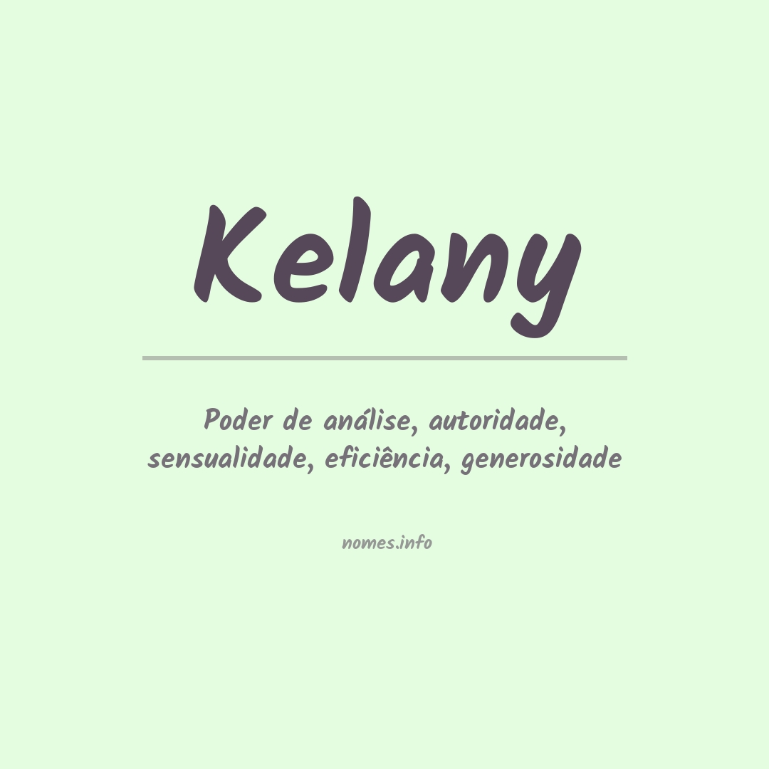 Significado do nome Kelany