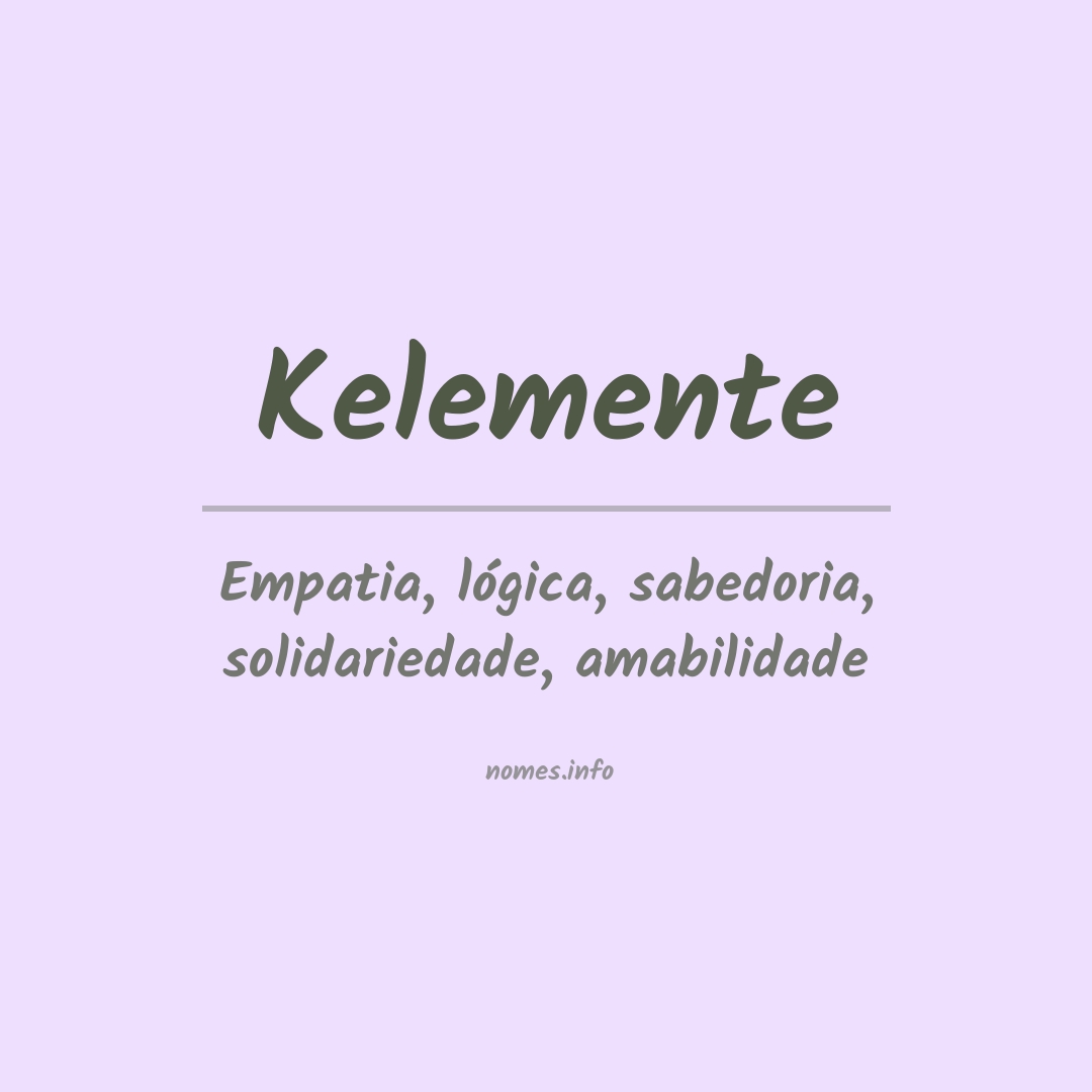 Significado do nome Kelemente