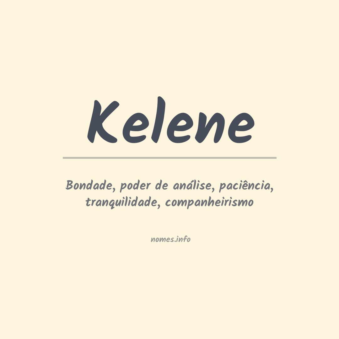 Significado do nome Kelene