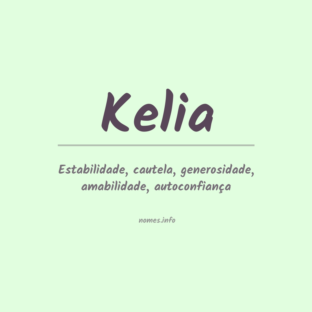 Significado do nome Kelia