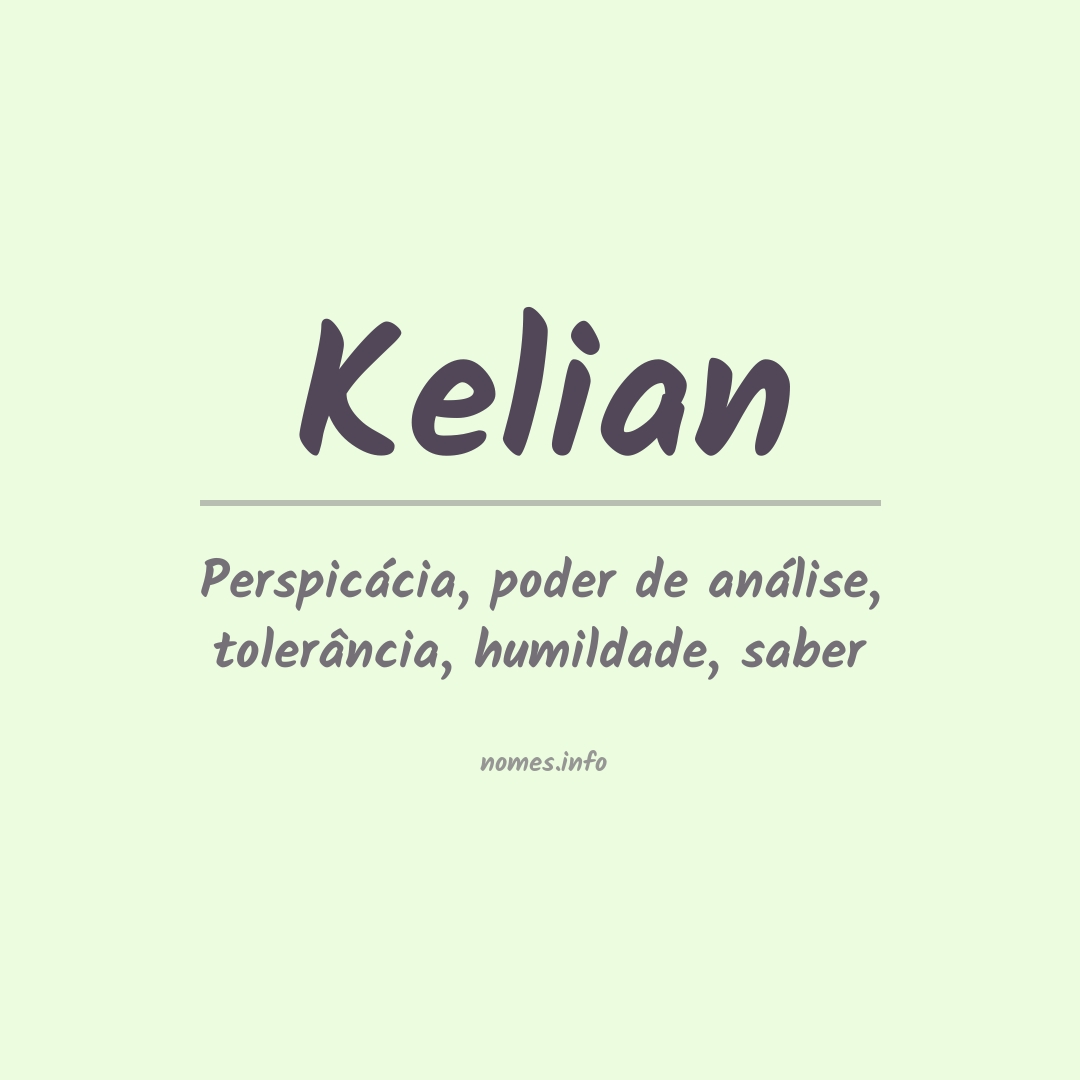 Significado do nome Kelian