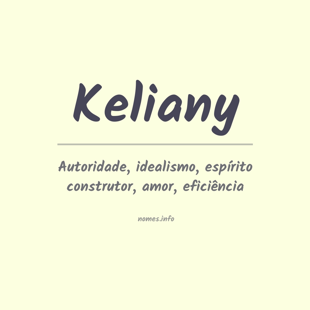 Significado do nome Keliany