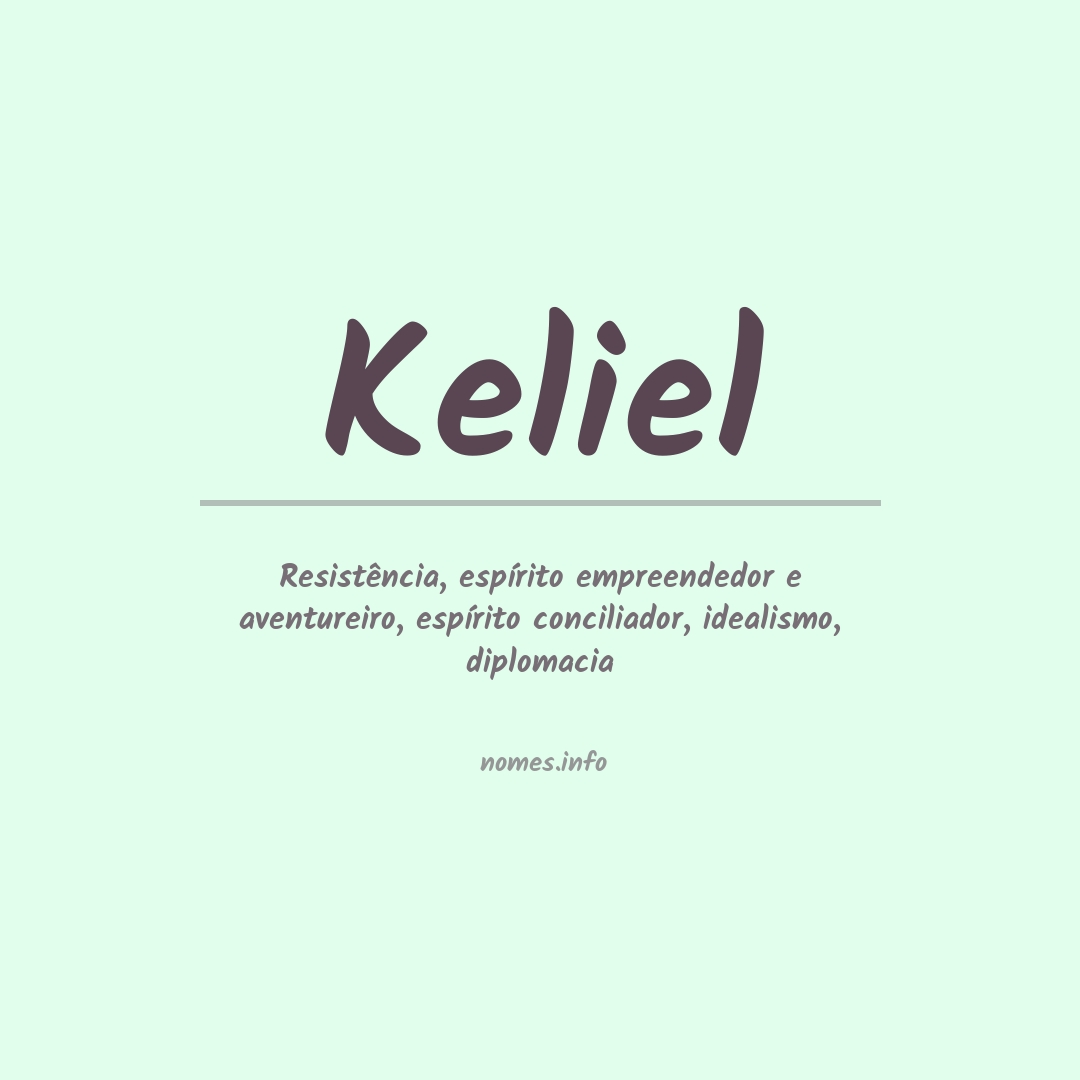 Significado do nome Keliel