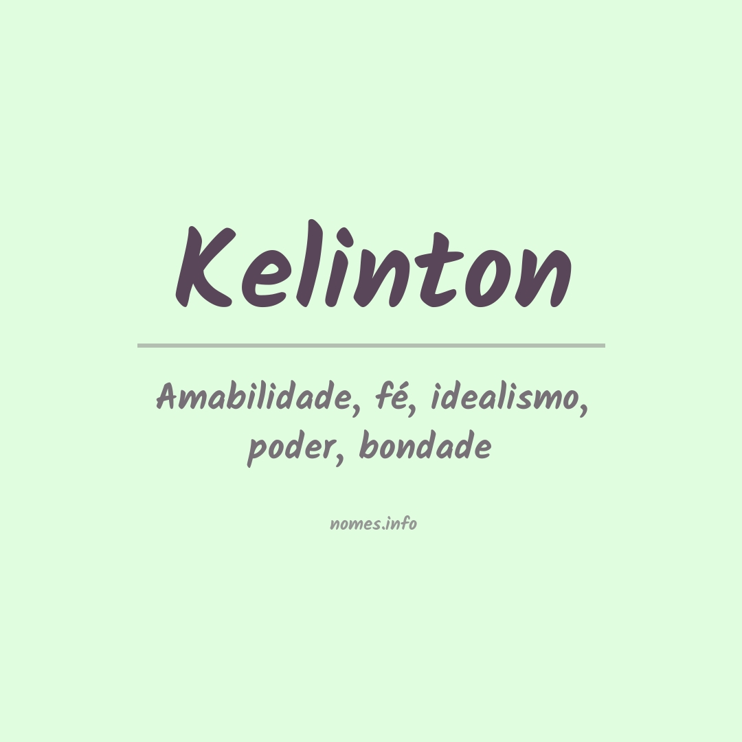 Significado do nome Kelinton