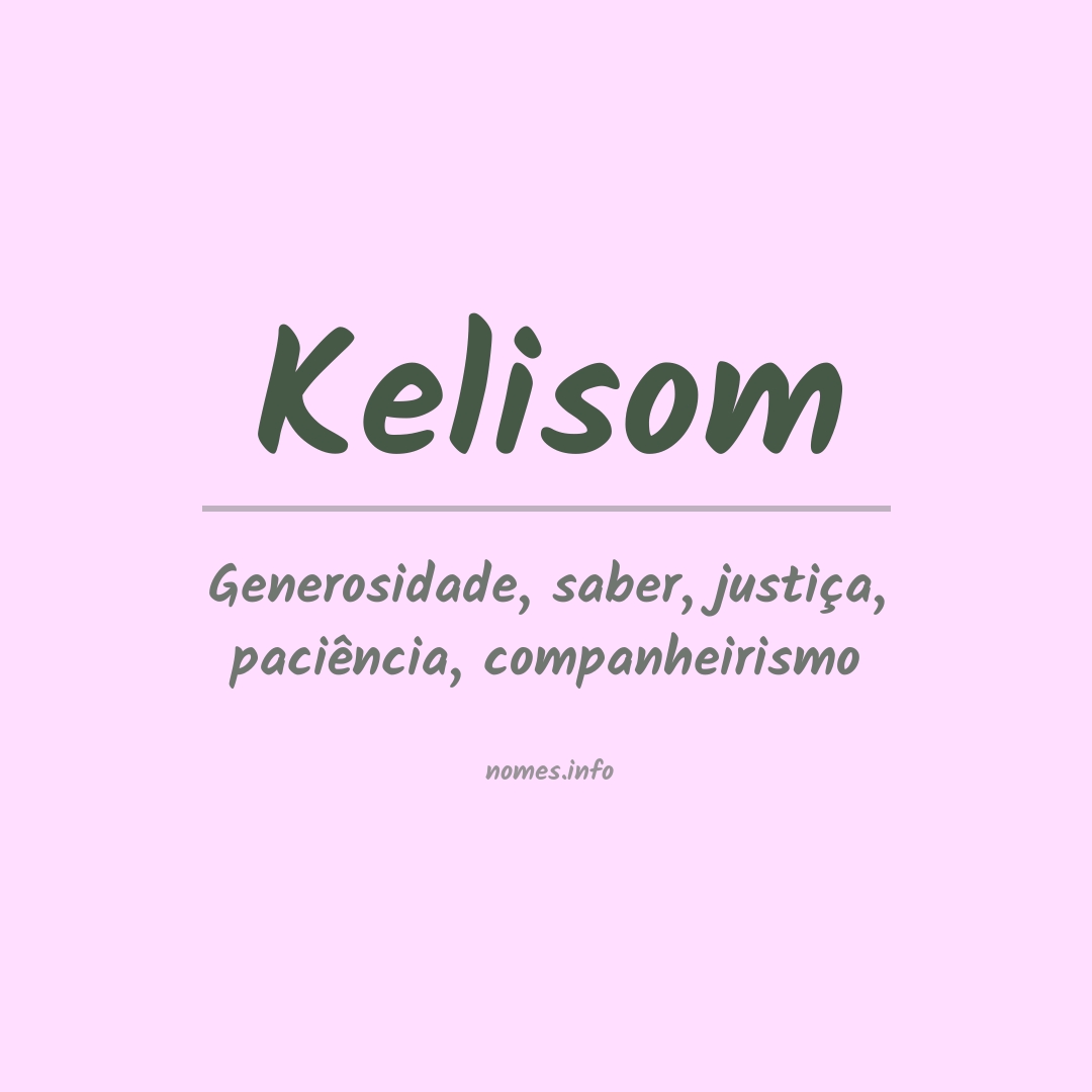 Significado do nome Kelisom