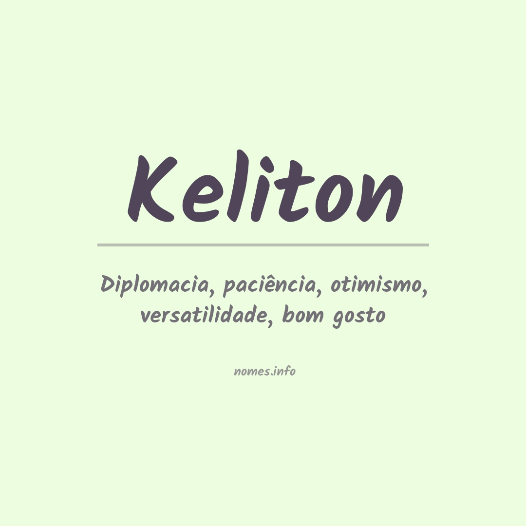 Significado do nome Keliton