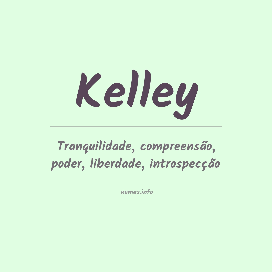 Significado do nome Kelley