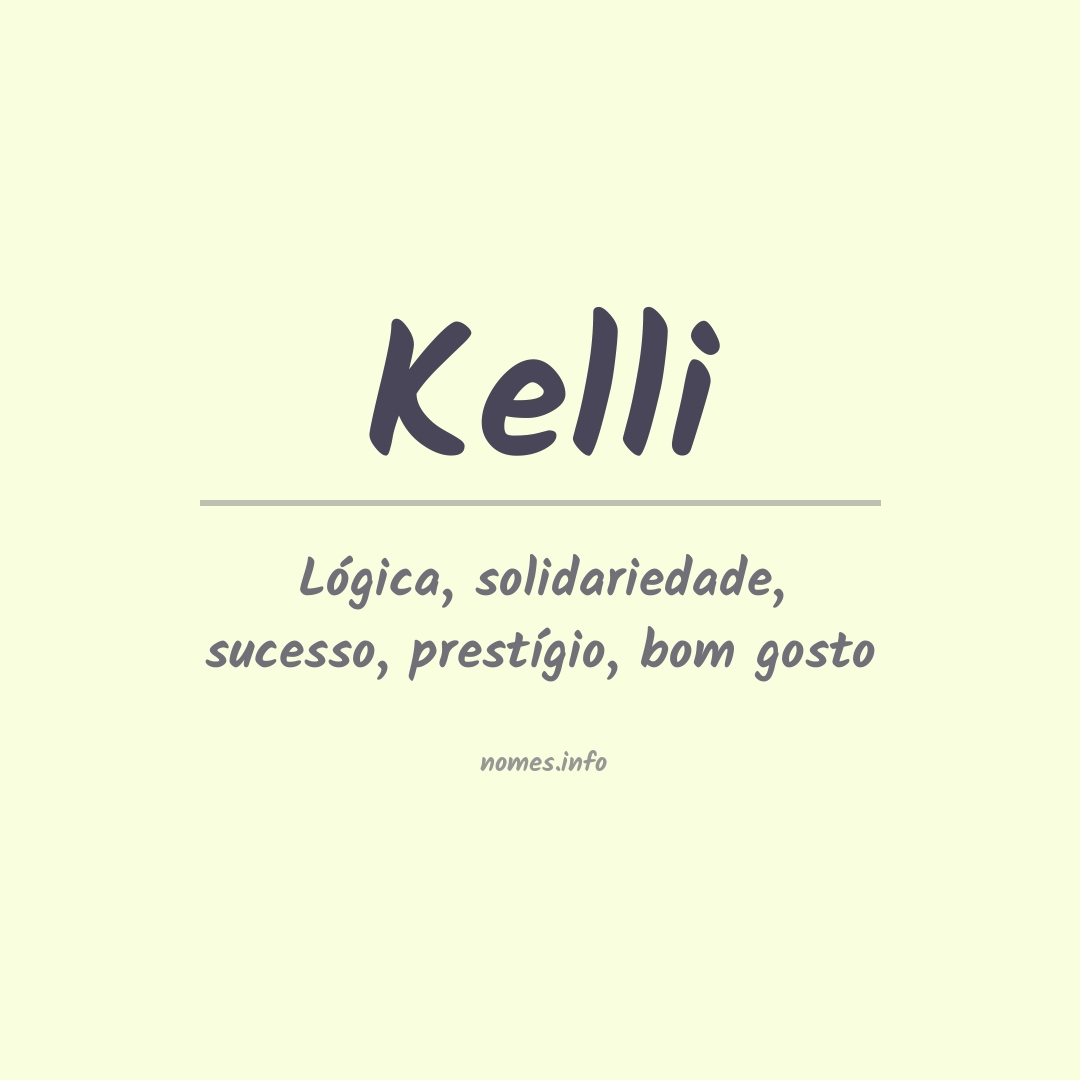 Significado do nome Kelli