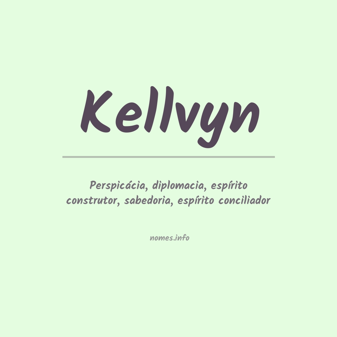 Significado do nome Kellvyn