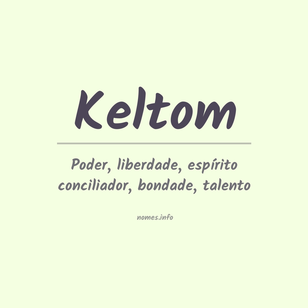 Significado do nome Keltom